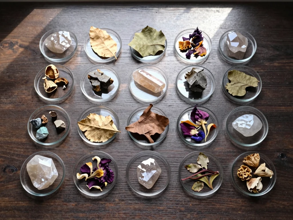 Botanical note artwork with warm tones