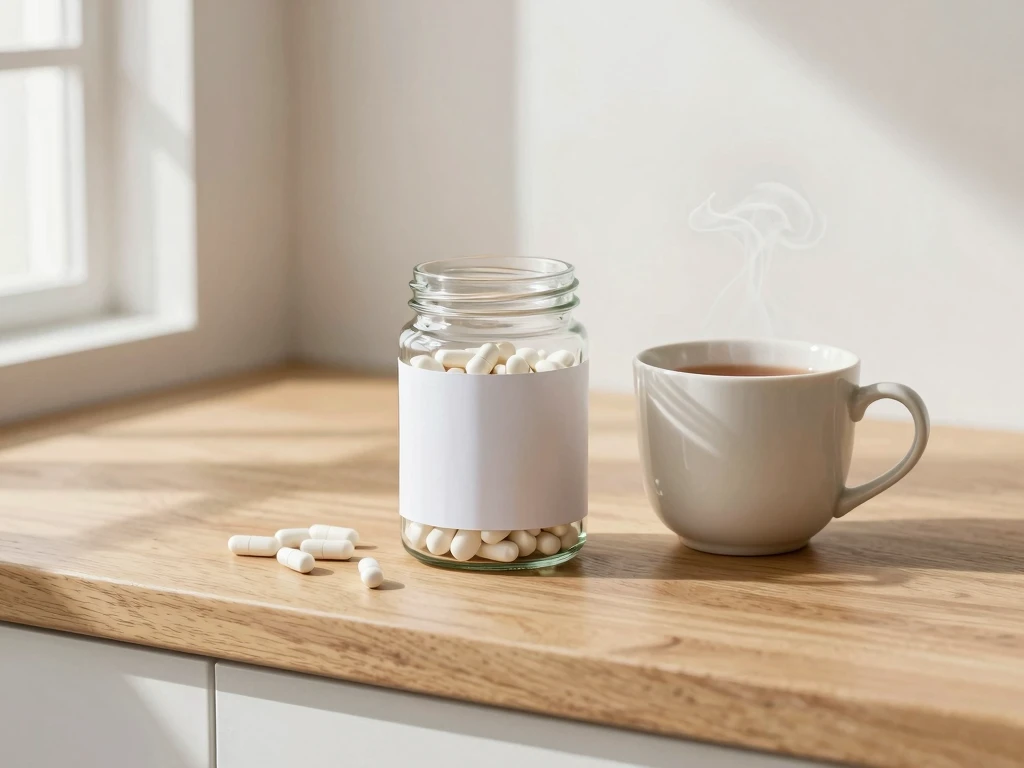 Minimal still life symbolizing calm routines