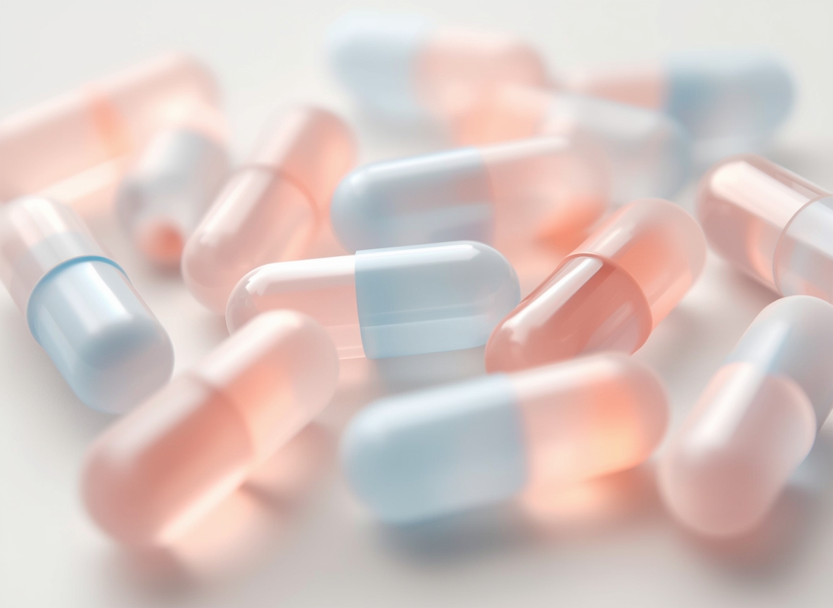 Soft gradient capsules suggesting crafted care